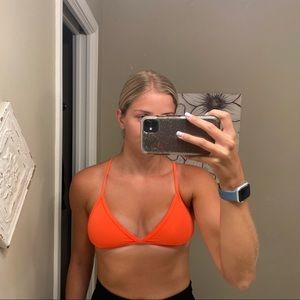 Jolyn Orange Triangle Bikini Top